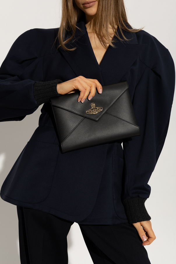 Vivienne westwood pouch black envelope clutch bag sale